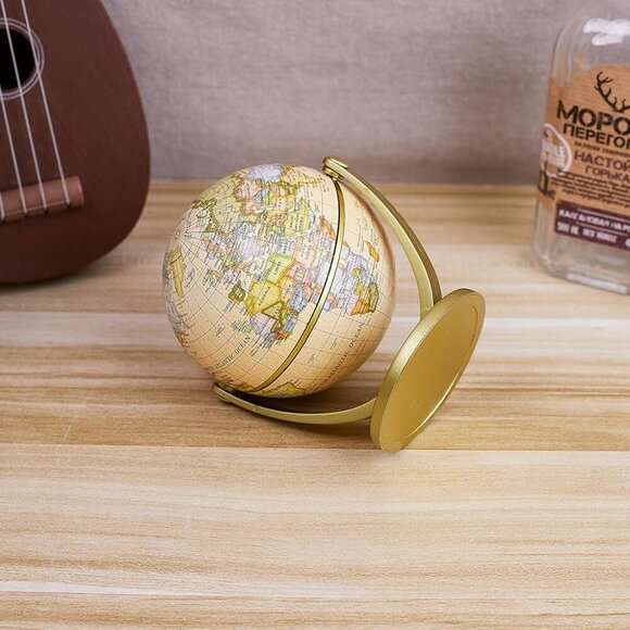 Mini Antique Globe 4-inch / 10 cm - Swivels in All Directions Educational, Decor - Picture 7 of 9